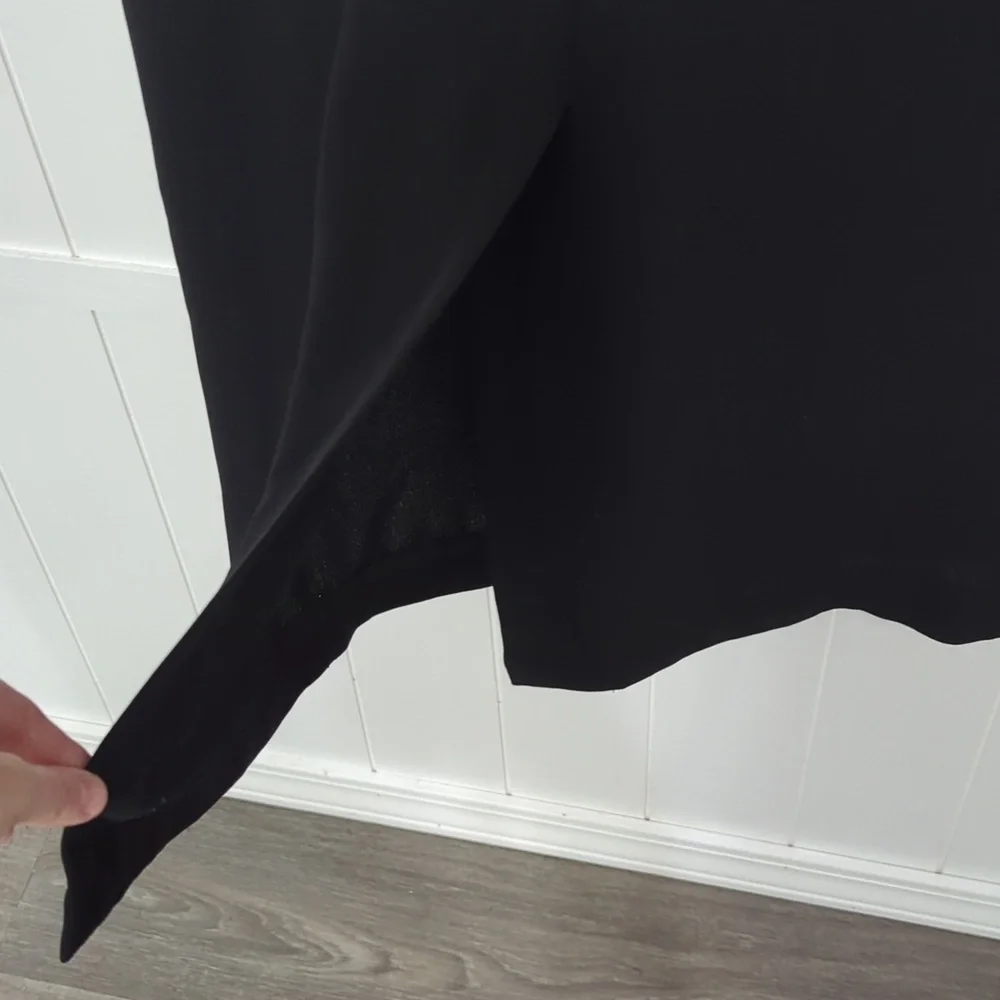 Vintage Maggy London Petites Black Dress With Arm Pads